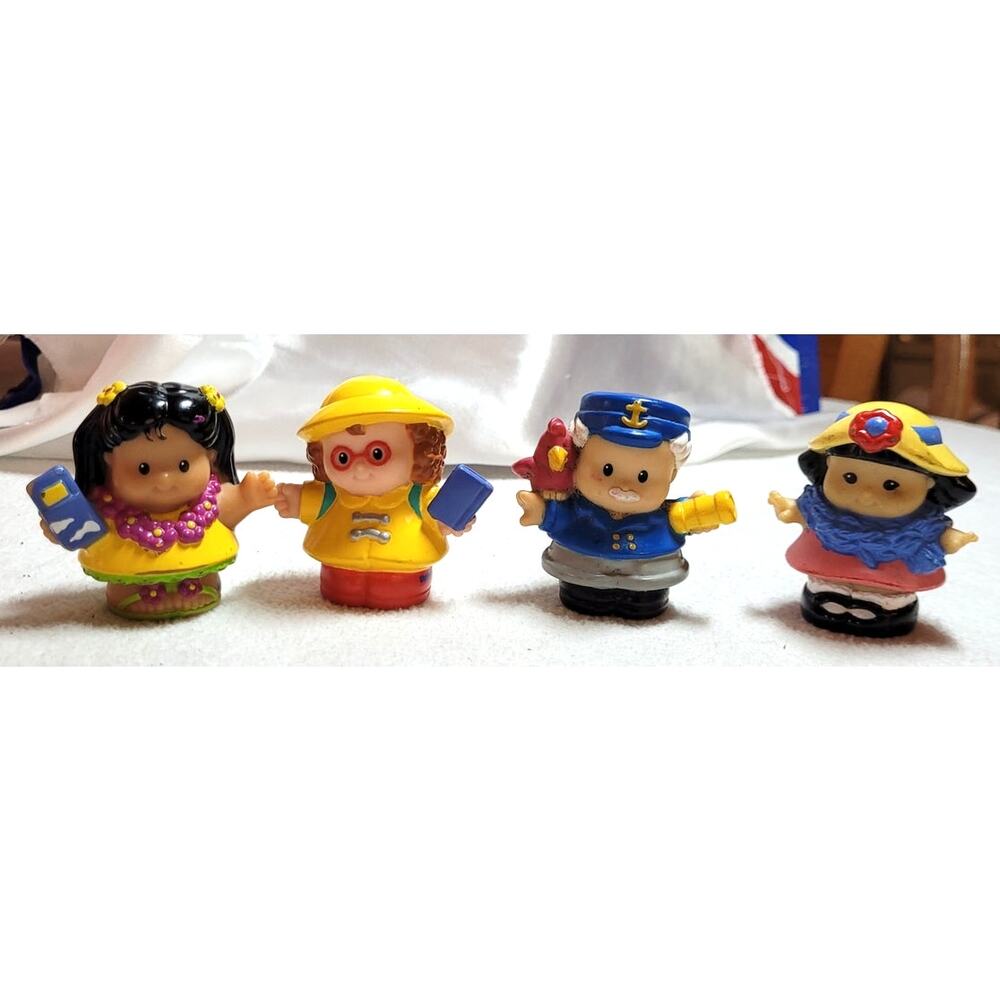 Fisher Price Little People Figures Lot Sea Captain Hawaiian Sonya Lee Maggie